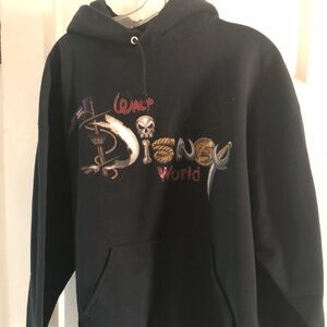 Vintage Y2K Disney Pirates Of The Caribbean Hoodie Cropped Skull XL